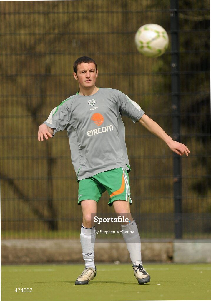 9 April 2010; Gary Messett, from Bray, Co. Wicklow, in action during soccer training at an Ireland paralympic squad training camp. Ireland Paralympic Squad Training Camp - April 2010, University of Limerick, Limerick. Picture credit: Stephen McCarthy / SPORTSFILE