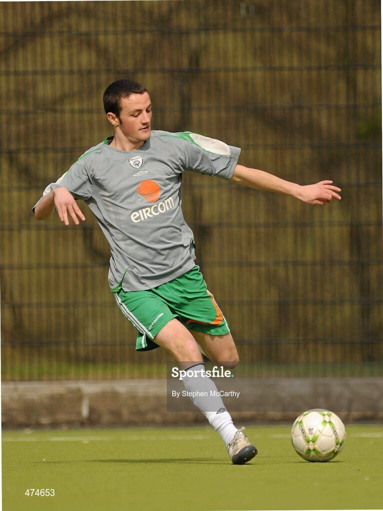 9 April 2010; Gary Messett, from Bray, Co. Wicklow, in action during soccer training at an Ireland paralympic squad training camp. Ireland Paralympic Squad Training Camp - April 2010, University of Limerick, Limerick. Picture credit: Stephen McCarthy / SPORTSFILE