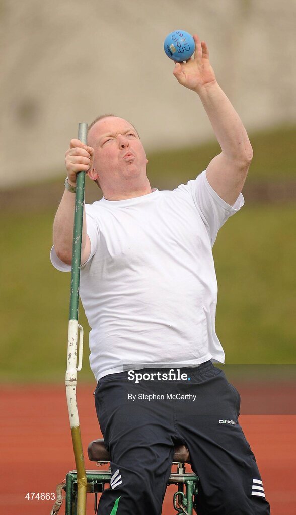9 April 2010; Eoin Cleare, from Shinrone, Offaly, in action during an Ireland paralympic squad training camp. Ireland Paralympic Squad Training Camp - April 2010, University of Limerick, Limerick. Picture credit: Stephen McCarthy / SPORTSFILE
