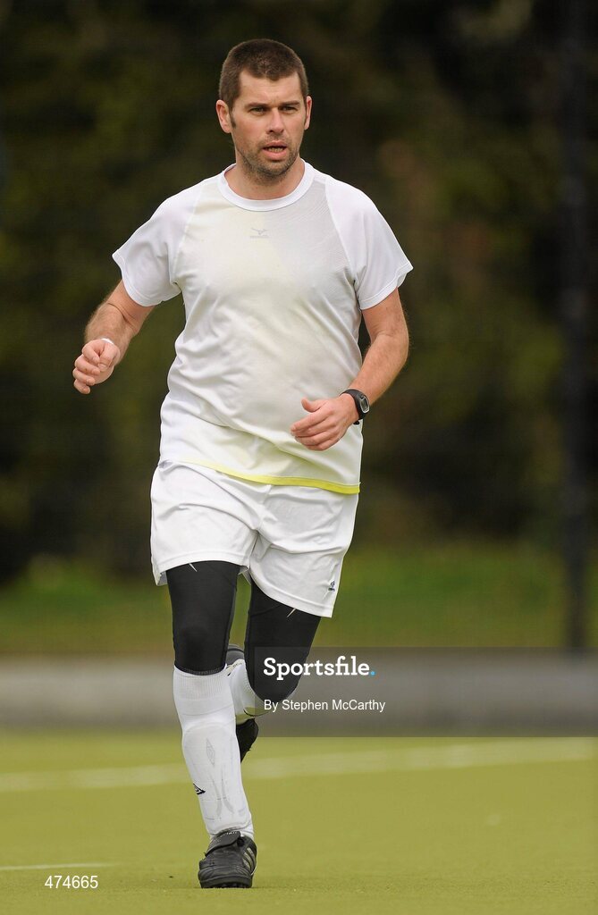 9 April 2010; Finbar O'Riordan, from Blackrock, Cork, in action during soccer training at an Ireland paralympic squad training camp. Ireland Paralympic Squad Training Camp - April 2010, University of Limerick, Limerick. Picture credit: Stephen McCarthy / SPORTSFILE