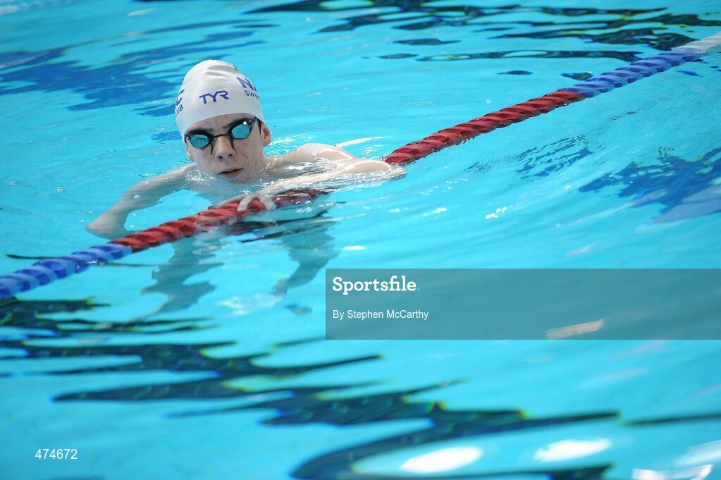 9 April 2010; James Scully, from Ratoath, Meath, in action during swimming training at an Ireland paralympic squad training camp. Ireland Paralympic Squad Training Camp - April 2010, University of Limerick, Limerick. Picture credit: Stephen McCarthy / SPORTSFILE