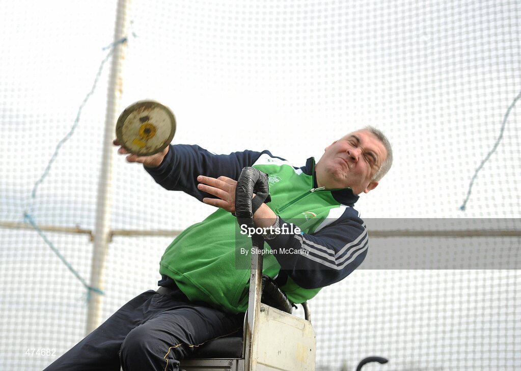 9 April 2010; Garrett Culleton, from Clonaslee, Laois, in action during an Ireland paralympic squad training camp. Ireland Paralympic Squad Training Camp - April 2010, University of Limerick, Limerick. Picture credit: Stephen McCarthy / SPORTSFILE