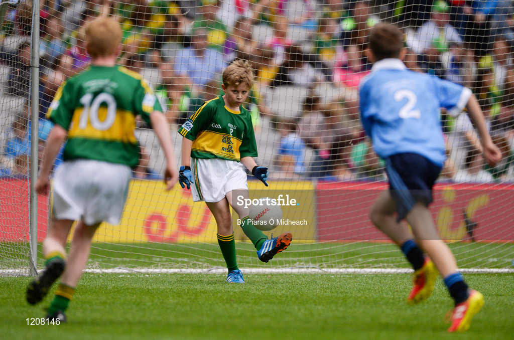 28 August 2016; Patrick Magee, St Colmban's, Belcoo, Fermanagh, representing Kerry, during the INTO Cumann na mBunscol GAA Respect Exhibition Go Games at the GAA Football All-Ireland Senior Championship Semi-Final game between Dublin and Kerry at Croke Park in Dublin. Photo by Piaras Ó Mídheach/Sportsfile