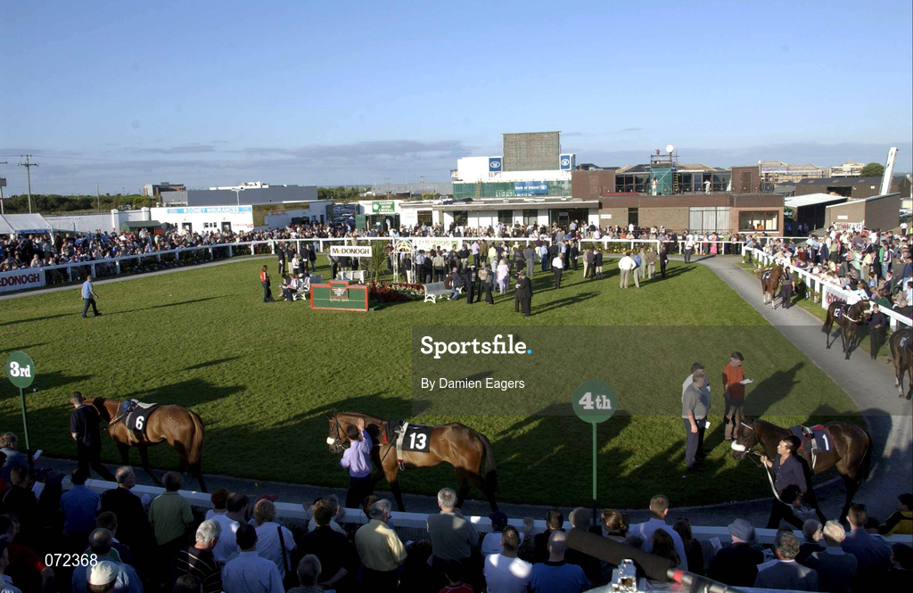 31 July 2001; A general view of the parade ring prior to day 2 of the Galway Summer Racing Festival at Ballybrit Racecourse in Galway. Photo by Damien Eagers/Sportsfile