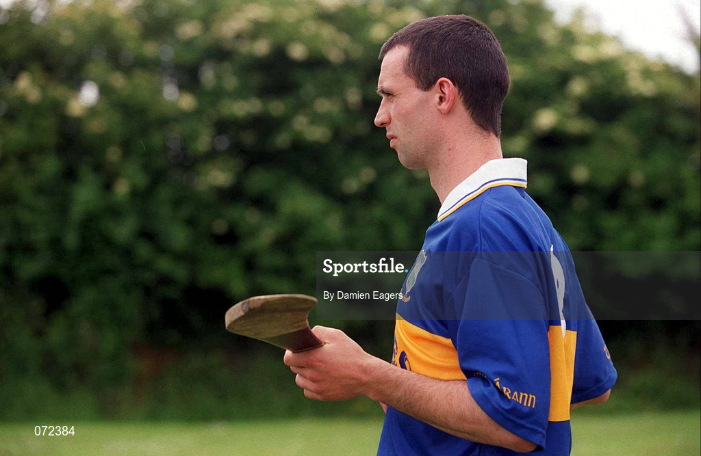15 June 2001; Tipperary hurler Thomas Dunne during a feature. Photo by Damien Eagers/Sportsfile