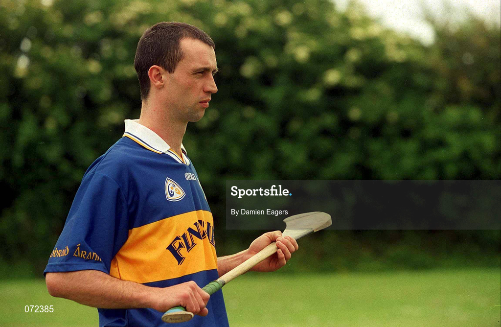 15 June 2001; Tipperary hurler Thomas Dunne during a feature. Photo by Damien Eagers/Sportsfile