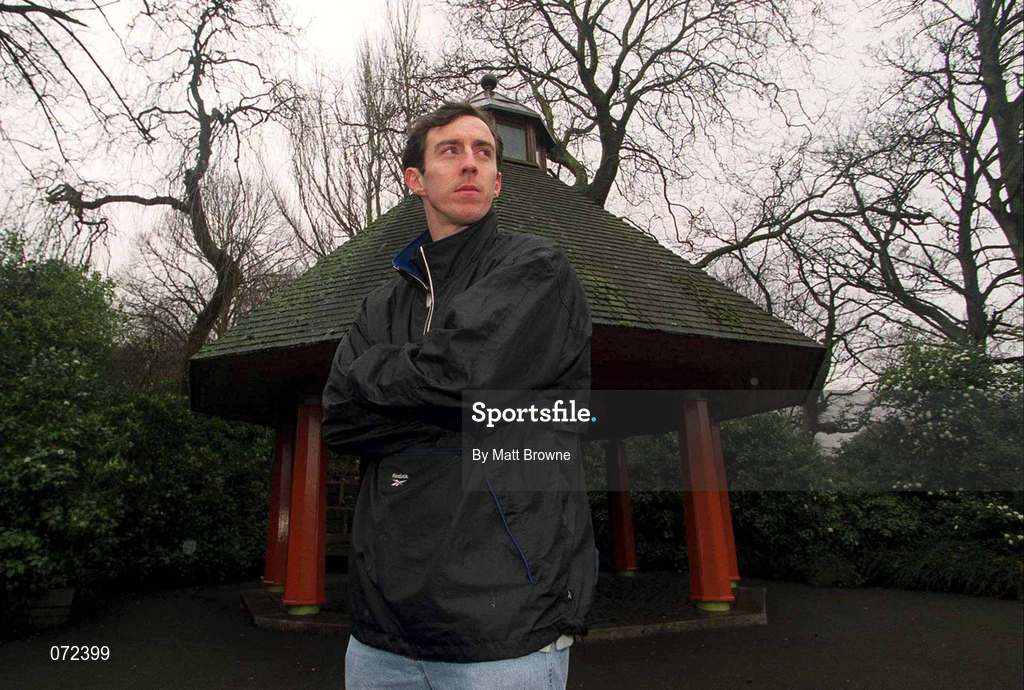 16 March 2001; Daniel Caulfield during a feature at St. Stephens Green in Dublin. Photo by Matt Browne/Sportsfile