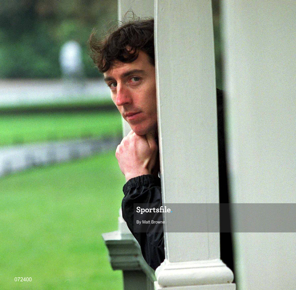 16 March 2001; Daniel Caulfield during a feature at St. Stephens Green in Dublin. Photo by Matt Browne/Sportsfile
