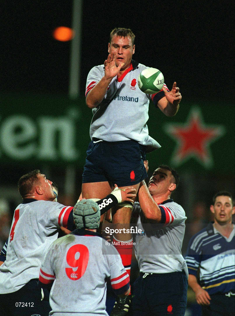 31 August 2001; Jeremy Davidson of Ulster during the Celtic League match between Leinster and Ulster at Donnybrook Stadium in Dublin. Photo by Matt Browne/Sportsfile