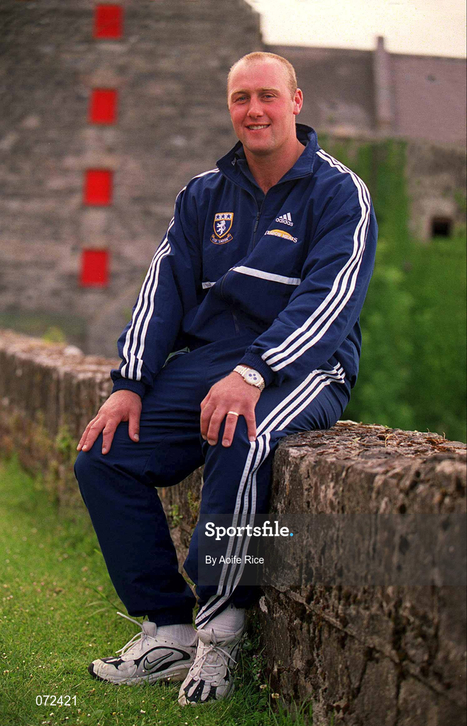 6 June 2001; Laois hurler David Cuddy relaxing in his hometown prior to the Leinster Senior Hurling Championship match between Laois and Wexford in Croke Park. Photo by Aoife Rice/Sportsfile
