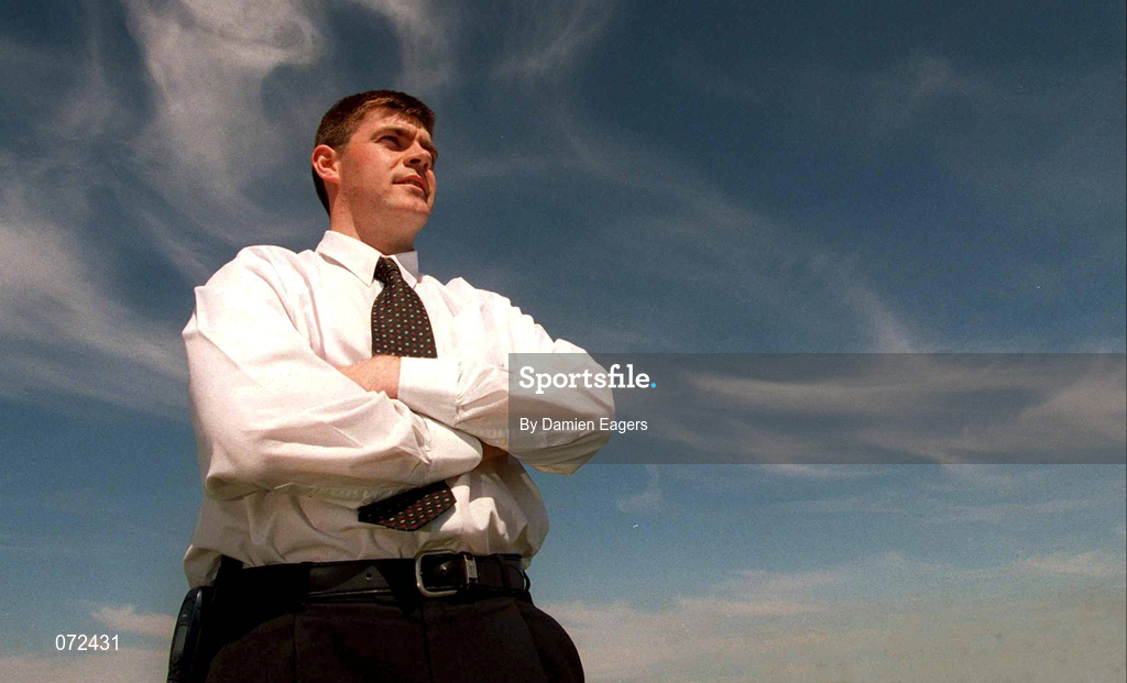 22 May 2001; Laois goalkeeper Fergal Byron pictured before his teams championship match against Offaly this coming Sunday. Photo by Damien Eagers/Sportsfile