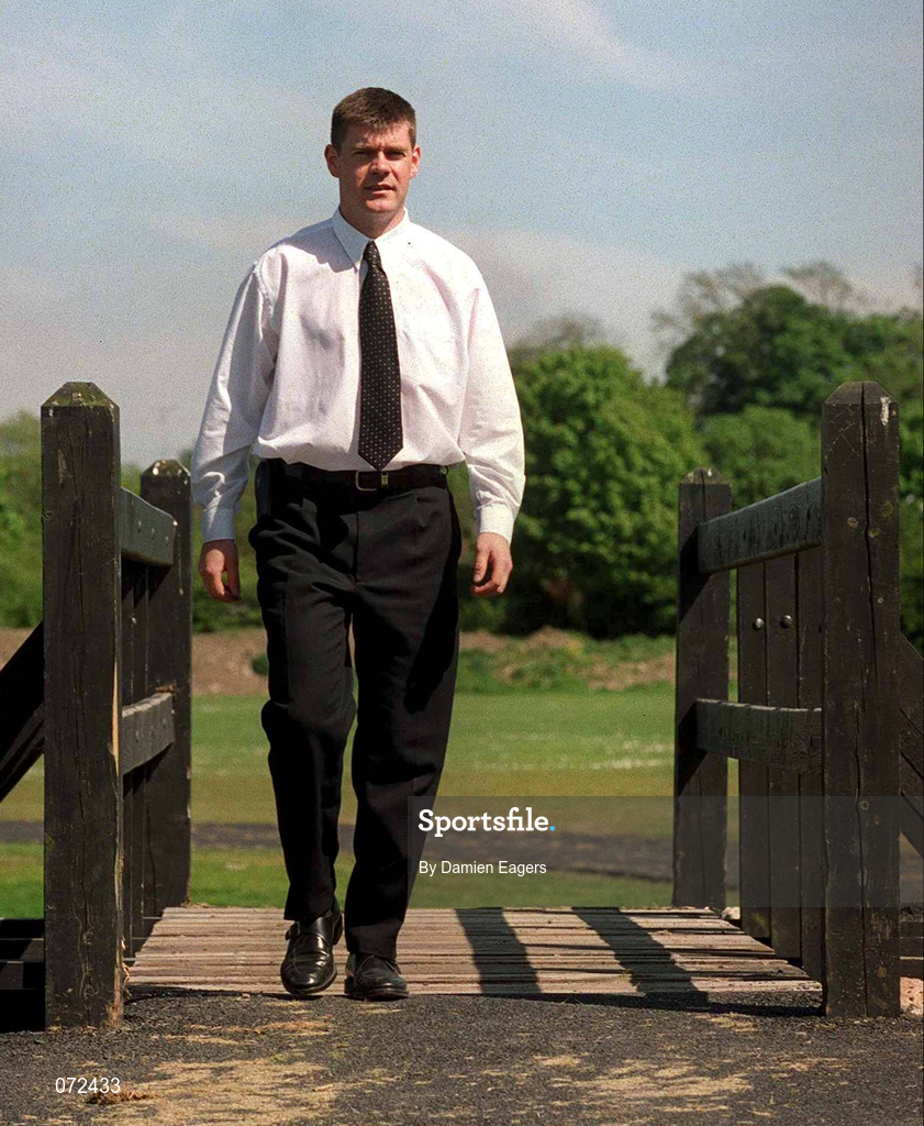 22 May 2001; Laois goalkeeper Fergal Byron pictured before his teams championship match against Offaly this coming Sunday. Photo by Damien Eagers/Sportsfile