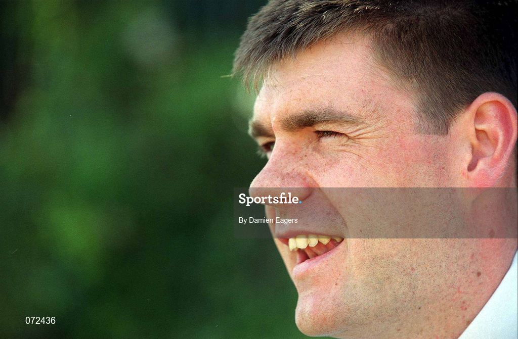 22 May 2001; Laois goalkeeper Fergal Byron pictured before his teams championship match against Offaly this coming Sunday. Photo by Damien Eagers/Sportsfile