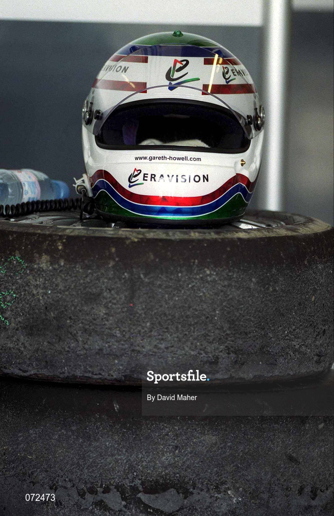 17 June 2001; Gareth Howell, GR Motorsport, leaves his helmet on the tyres before the race during Round 5 of the British Touring Car Championship at Mondello Park in Naas, Kildare. Photo by David Maher/Sportsfile