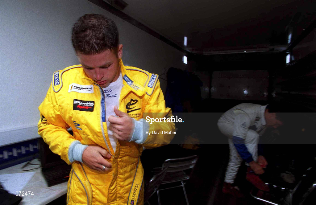 17 June 2001; GR Motorsport drivers Gareth Howell and Matt Jackson prepare for the day's racing during Round 5 of the British Touring Car Championship at Mondello Park in Naas, Kildare. Photo by David Maher/Sportsfile