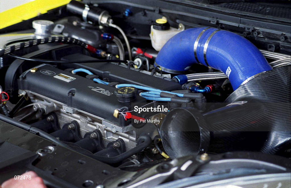 17 June 2001; The Ford Focus Zetec engine pictured before the start of the feature race during Round 5 of the British Touring Car Championship at Mondello Park in Naas, Kildare. Photo by Pat Murphy/Sportsfile