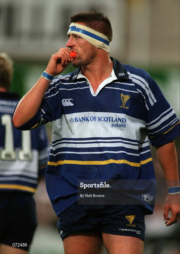 31 August 2001; Emmett Byrne of Leinster during the Celtic League match between Leinster and Ulster at Donnybrook Stadium in Dublin. Photo by Matt Browne/Sportsfile