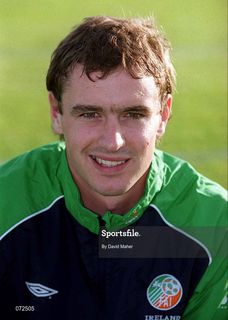 31 August 2001; Colin Healy of Republic of Ireland prior to the UEFA Under-21 Championship Qualifying Round match between Republic of Ireland and Netherlands at the Regional Sports Centre in Waterford. Photo by David Maher/Sportsfile