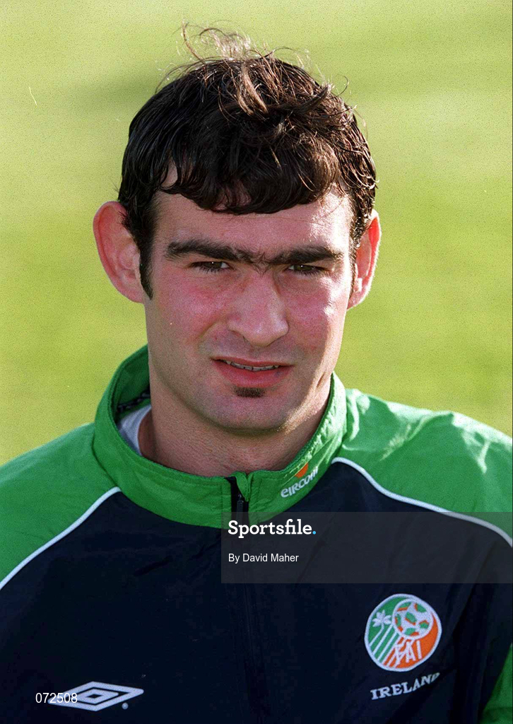 31 August 2001; Jason Gavin of Republic of Ireland prior to the UEFA Under-21 Championship Qualifying Round match between Republic of Ireland and Netherlands at the Regional Sports Centre in Waterford. Photo by David Maher/Sportsfile