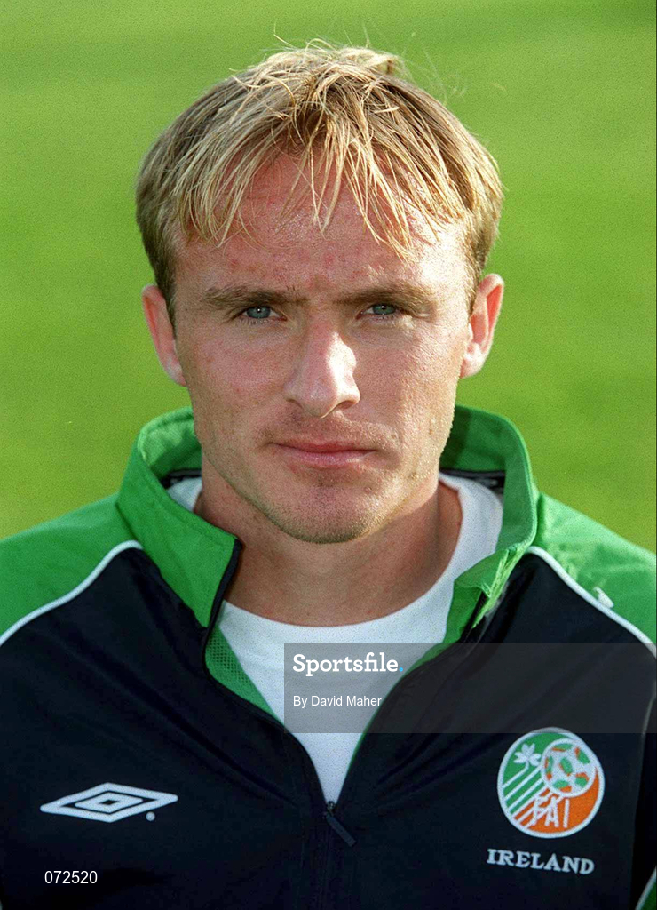 31 August 2001; Thomas Butler of Republic of Ireland prior to the UEFA Under-21 Championship Qualifying Round match between Republic of Ireland and Netherlands at the Regional Sports Centre in Waterford. Photo by David Maher/Sportsfile