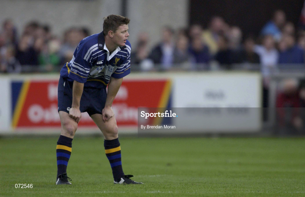 31 August 2001; Brian O'Driscoll of Leinster during the Celtic League match between Leinster and Ulster at Donnybrook Stadium in Dublin. Photo by Brendan Moran/Sportsfile