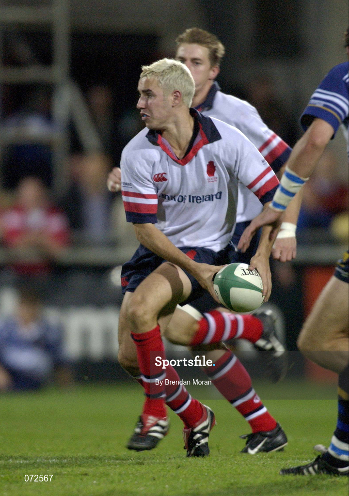 31 August 2001; Paddy Wallace of Ulster during the Celtic League match between Leinster and Ulster at Donnybrook Stadium in Dublin. Photo by Brendan Moran/Sportsfile