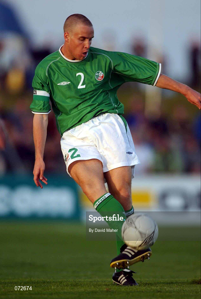31 August 2001; Barry Quinn of Republic of Ireland during the UEFA Under-21 Championship Qualifying Round match between Republic of Ireland and Netherlands at the Regional Sports Centre in Waterford. Photo by David Maher/Sportsfile