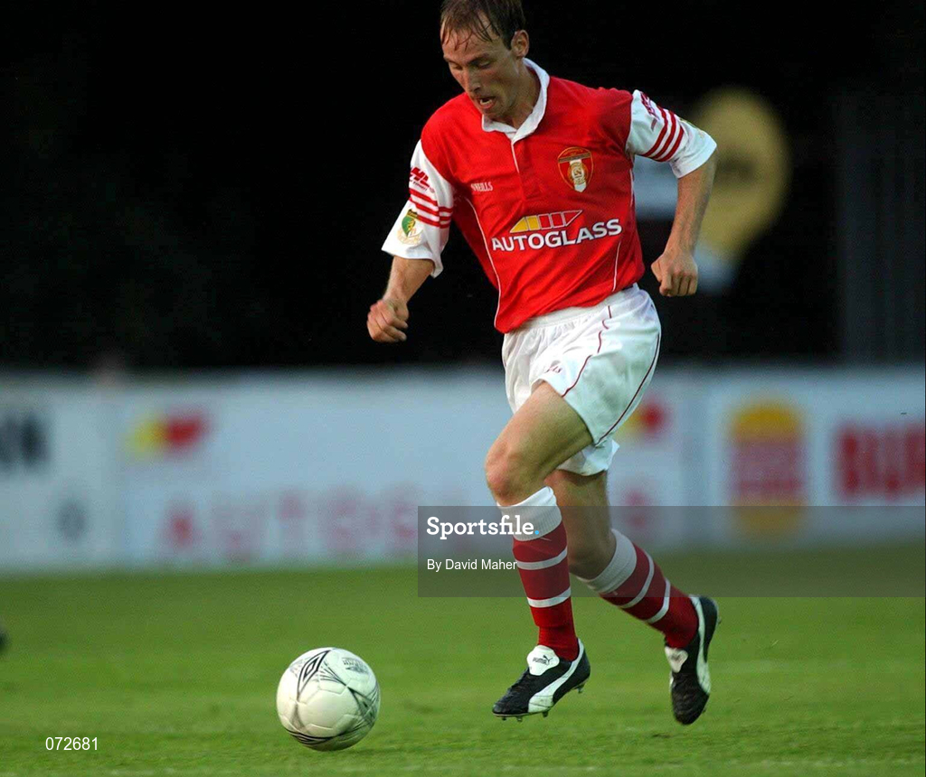 24 August 2001; Paul Marney of St.Patrick's Athletic during the Eircom League Premier Division match between St Patrick's Athletic and Derry City at Richmond Park in Dublin. Photo by David Maher/Sportsfile