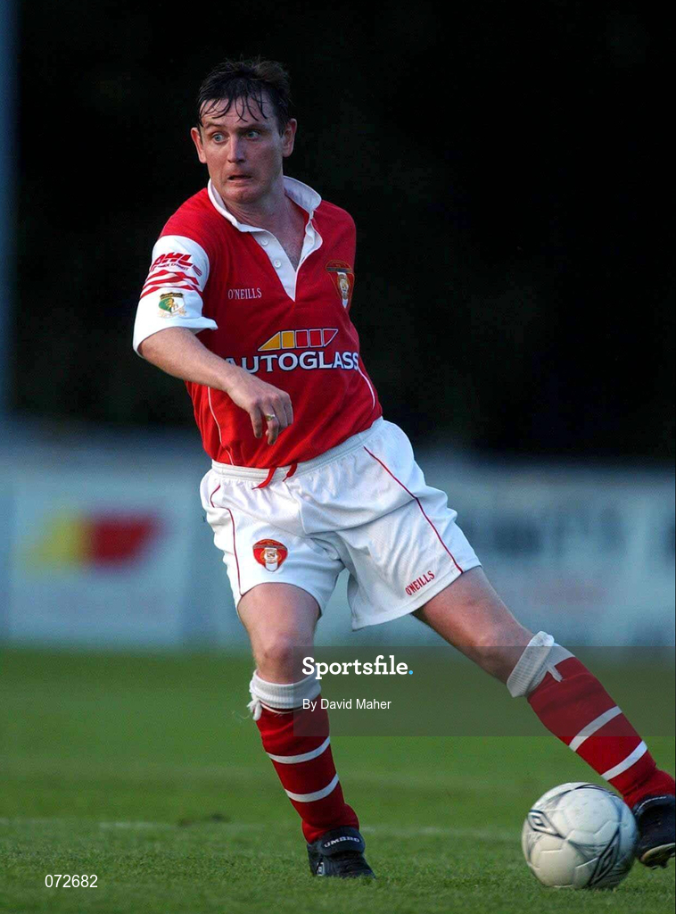 24 August 2001; Martin Russell of St.Patrick's Athletic during the Eircom League Premier Division match between St Patrick's Athletic and Derry City at Richmond Park in Dublin. Photo by David Maher/Sportsfile