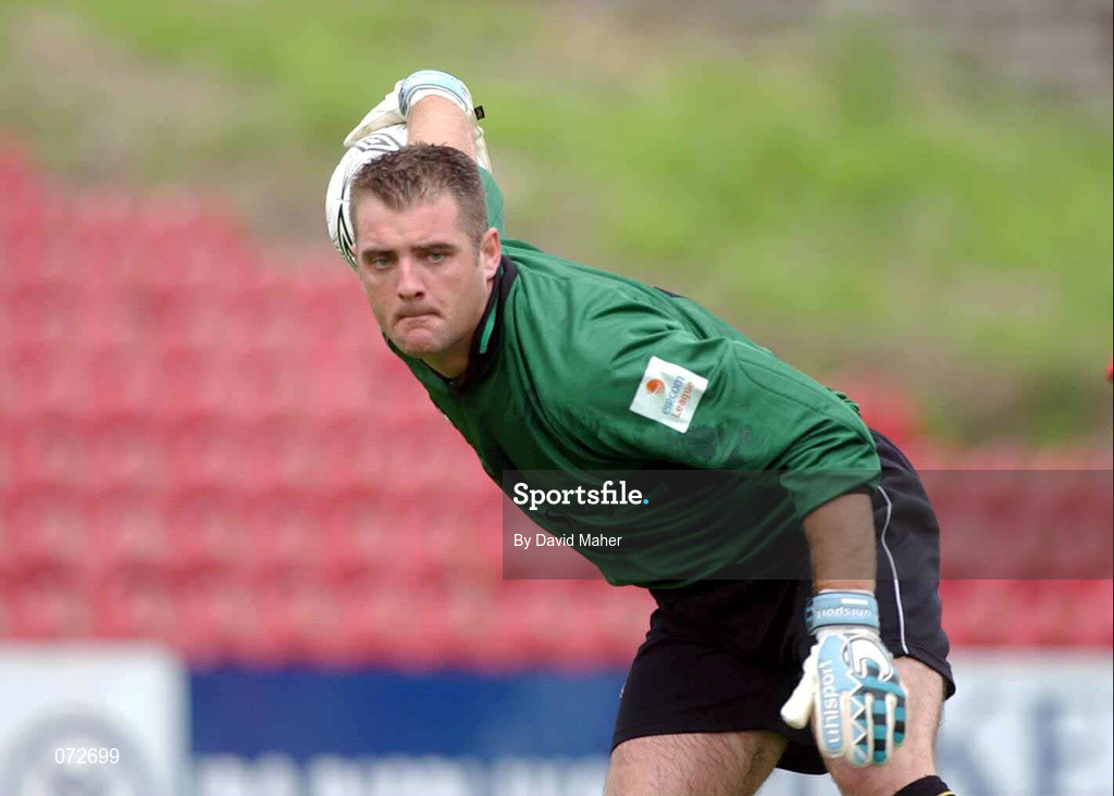 19 August 2001; Cork City goalkeeper Michael Devine during the eircom League Premier Division match between Cork City and Bohemians at Turners Cross in Cork. Photo by David Maher/Sportsfile
