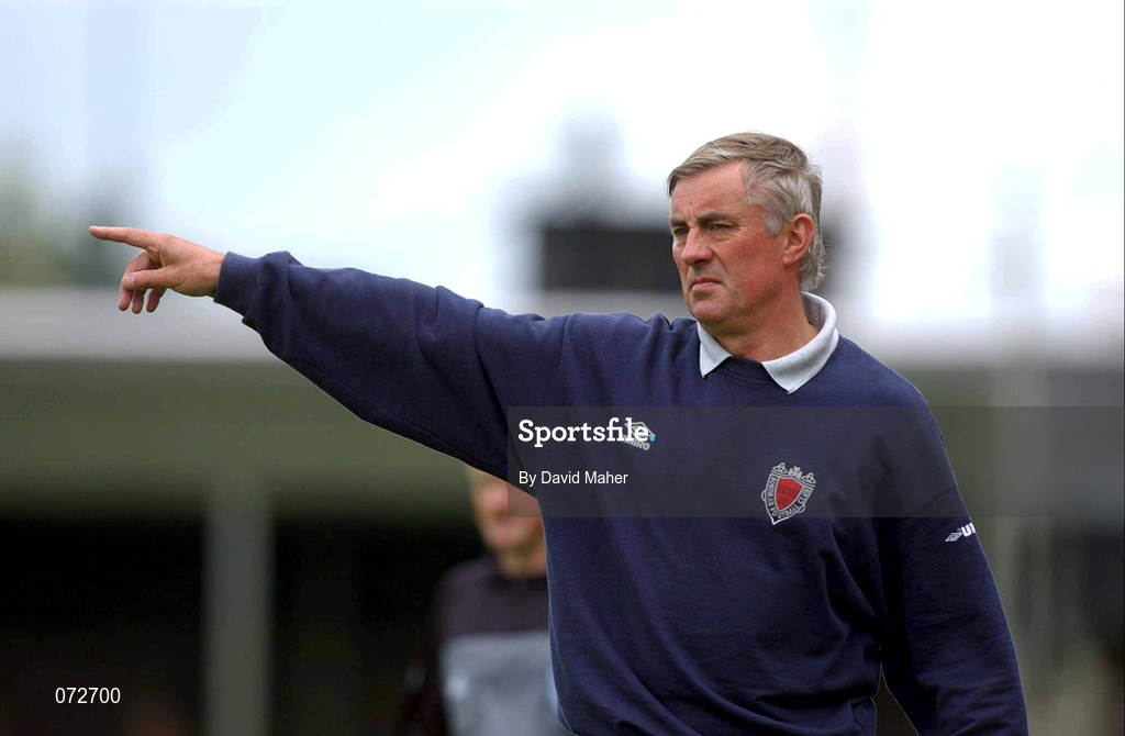 19 August 2001; Bohemians manager Pete Mahon during the eircom League Premier Division match between Cork City and Bohemians at Turners Cross in Cork. Photo by David Maher/Sportsfile