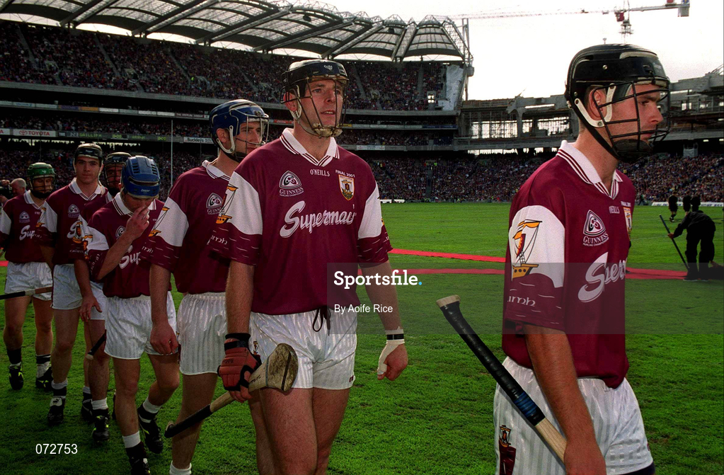 9 September 2001; Joe Rabbitte of Galway during the pre-match parade prior to the Guinness All-Ireland Senior Hurling Championship Final match between Tipperary and Galway at Croke Park in Dublin. Photo by Aoife Rice/Sportsfile