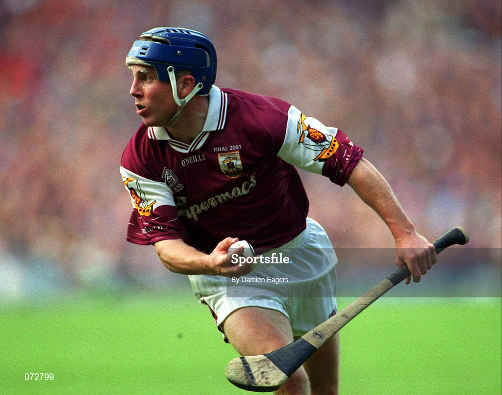 9 September 2001; Kevin Broderick of Galway during the Guinness All-Ireland Senior Hurling Championship Final match between Tipperary and Galway at Croke Park in Dublin. Photo by Damien Eagers/Sportsfile