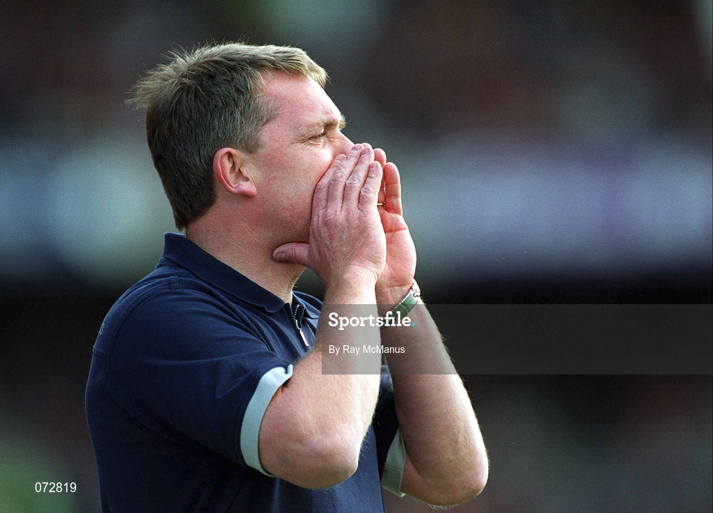 9 September 2001; Tipperary manager Nicky English during the Guinness All-Ireland Senior Hurling Championship Final match between Tipperary and Galway at Croke Park in Dublin. Photo by Ray McManus/Sportsfile