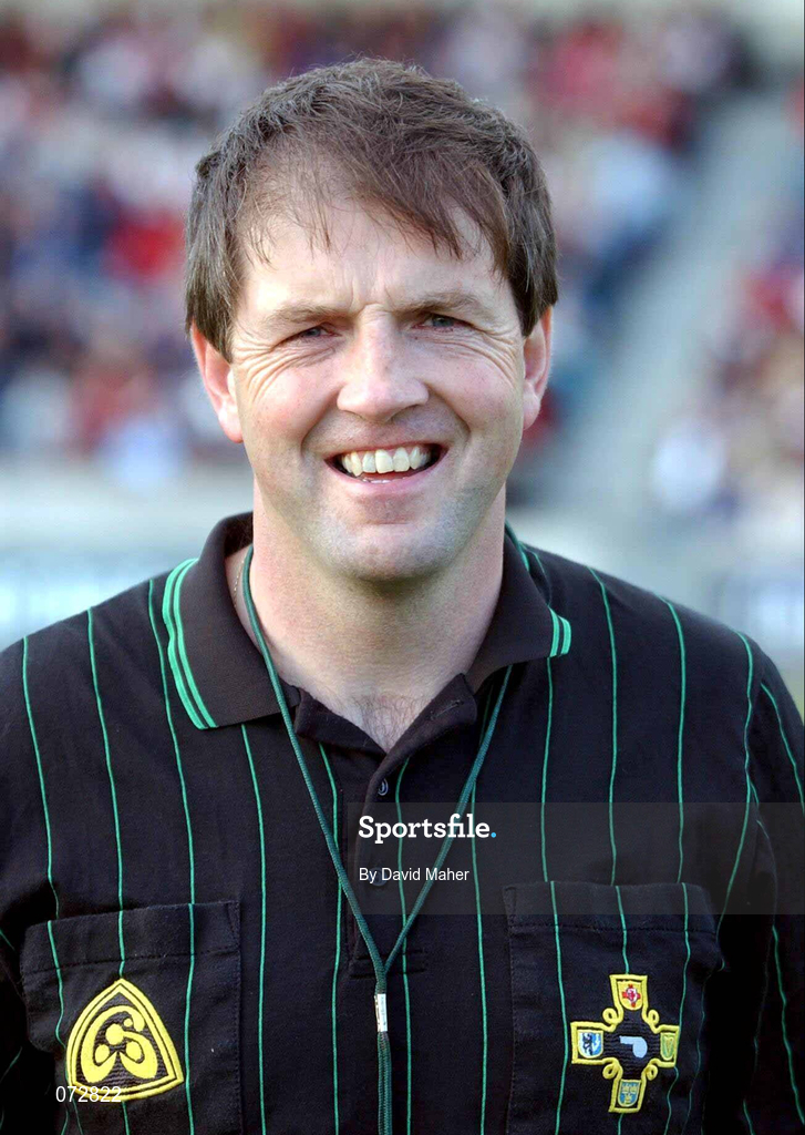 9 September 2001; Referee Mick Monahan during the All-Ireland Under 21 Football Championship Semi-Final match between Tyrone and Cork at Parnell Park in Dublin. Photo by David Maher/Sportsfile