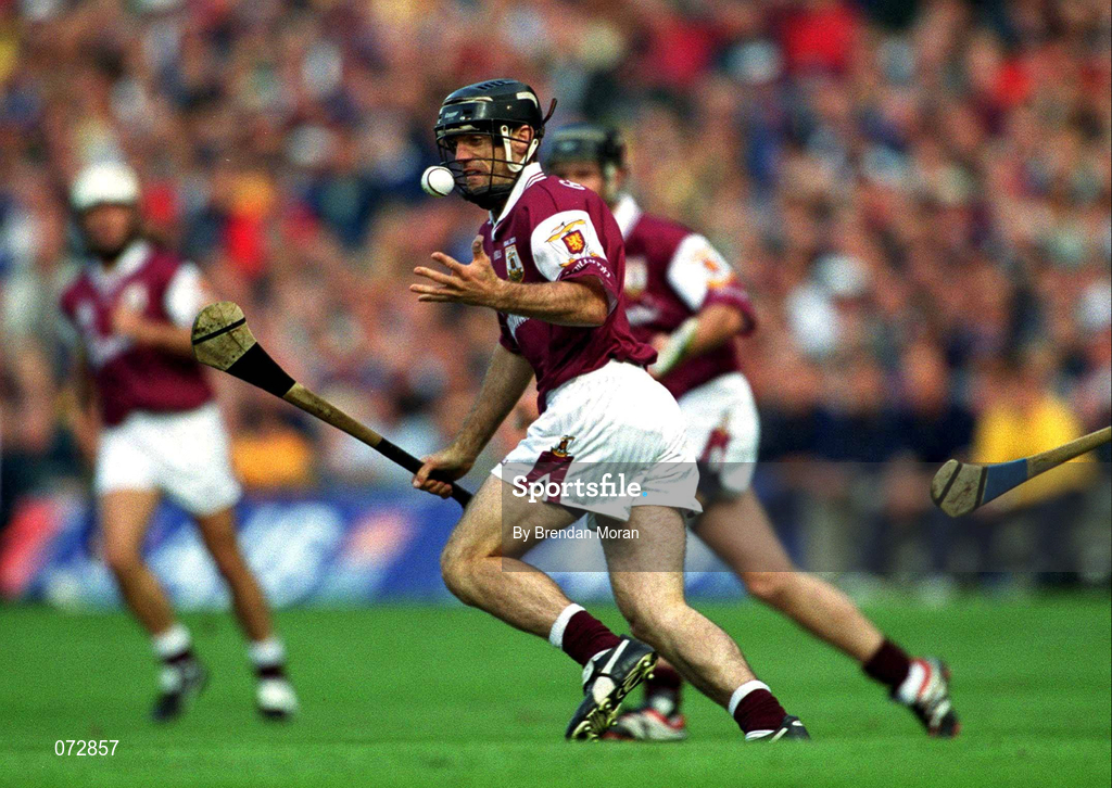 9 September 2001; Michael Healy of Galway during the Guinness All-Ireland Senior Hurling Championship Final match between Tipperary and Galway at Croke Park in Dublin. Photo by Brendan Moran/Sportsfile