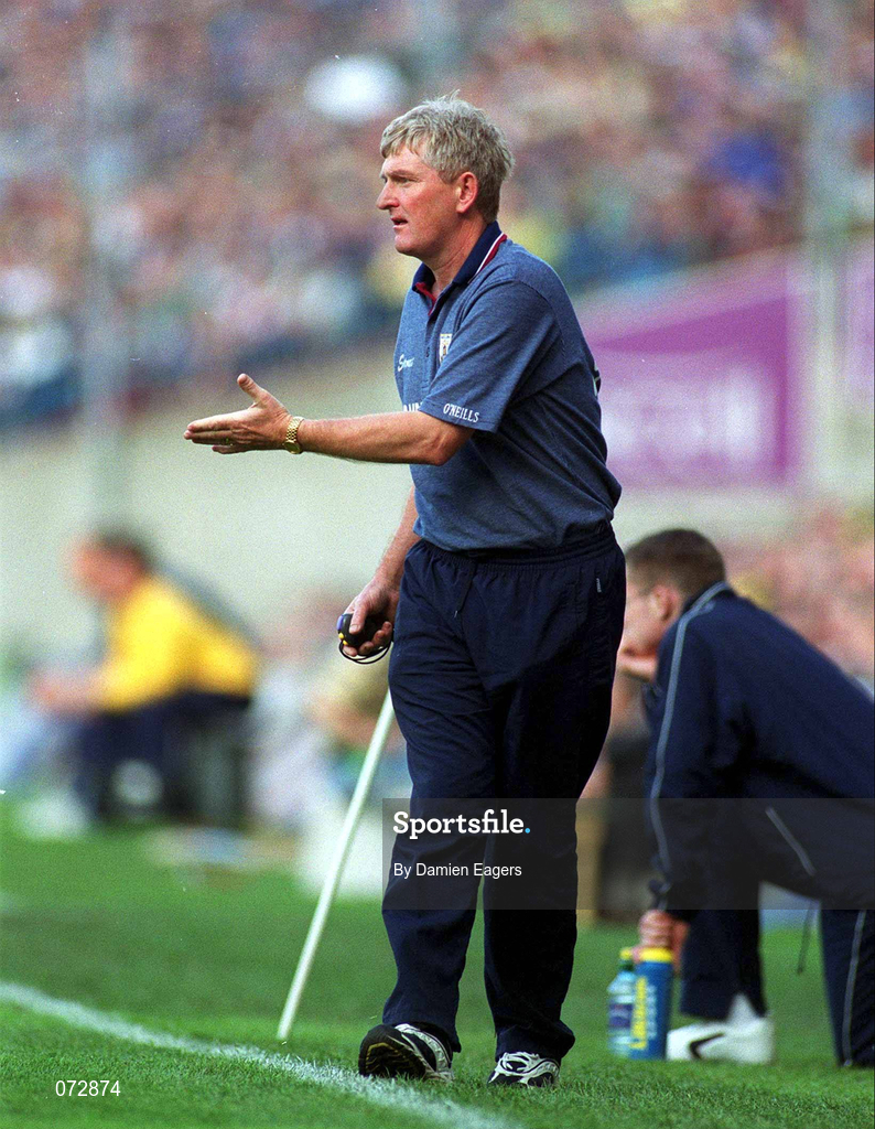 9 September 2001; Galway manager Noel Lane during the Guinness All-Ireland Senior Hurling Championship Final match between Tipperary and Galway at Croke Park in Dublin. Photo by Damien Eagers/Sportsfile