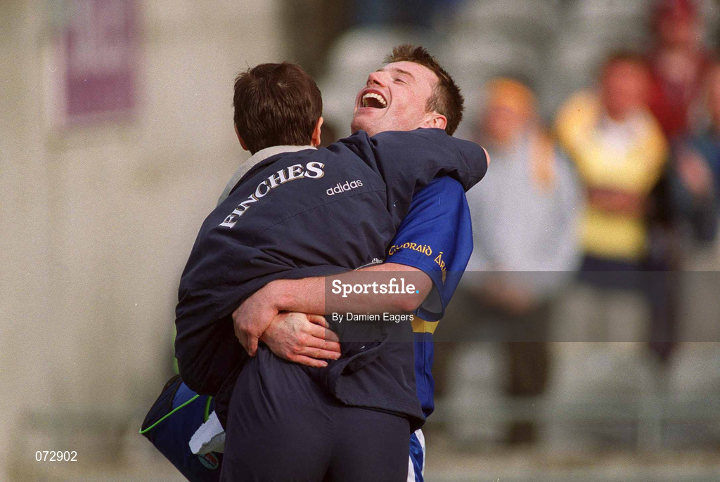 9 September 2001; Tipperary's David Kennedy celebrates following his side's victory in the Guinness All-Ireland Senior Hurling Championship Final match between Tipperary and Galway at Croke Park in Dublin. Photo by Damien Eagers/Sportsfile
