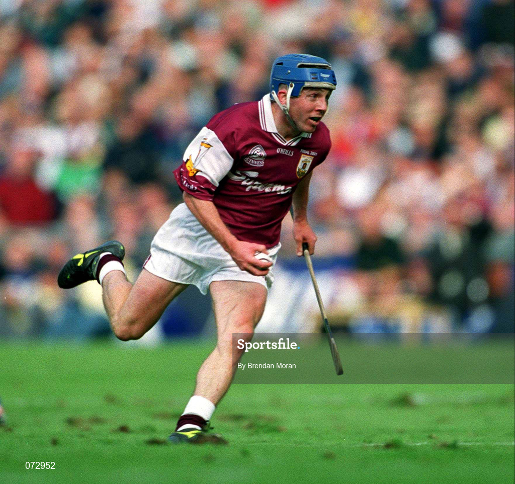 9 September 2001; Kevin Broderick of Galway during the Guinness All-Ireland Senior Hurling Championship Final match between Tipperary and Galway at Croke Park in Dublin.  Photo by Brendan Moran/Sportsfile
