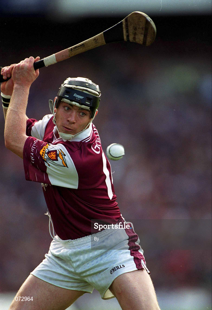 9 September 2001; Eugene Cloonan of Galway during the Guinness All-Ireland Senior Hurling Championship Final match between Tipperary and Galway at Croke Park in Dublin. Photo by Ray McManus/Sportsfile