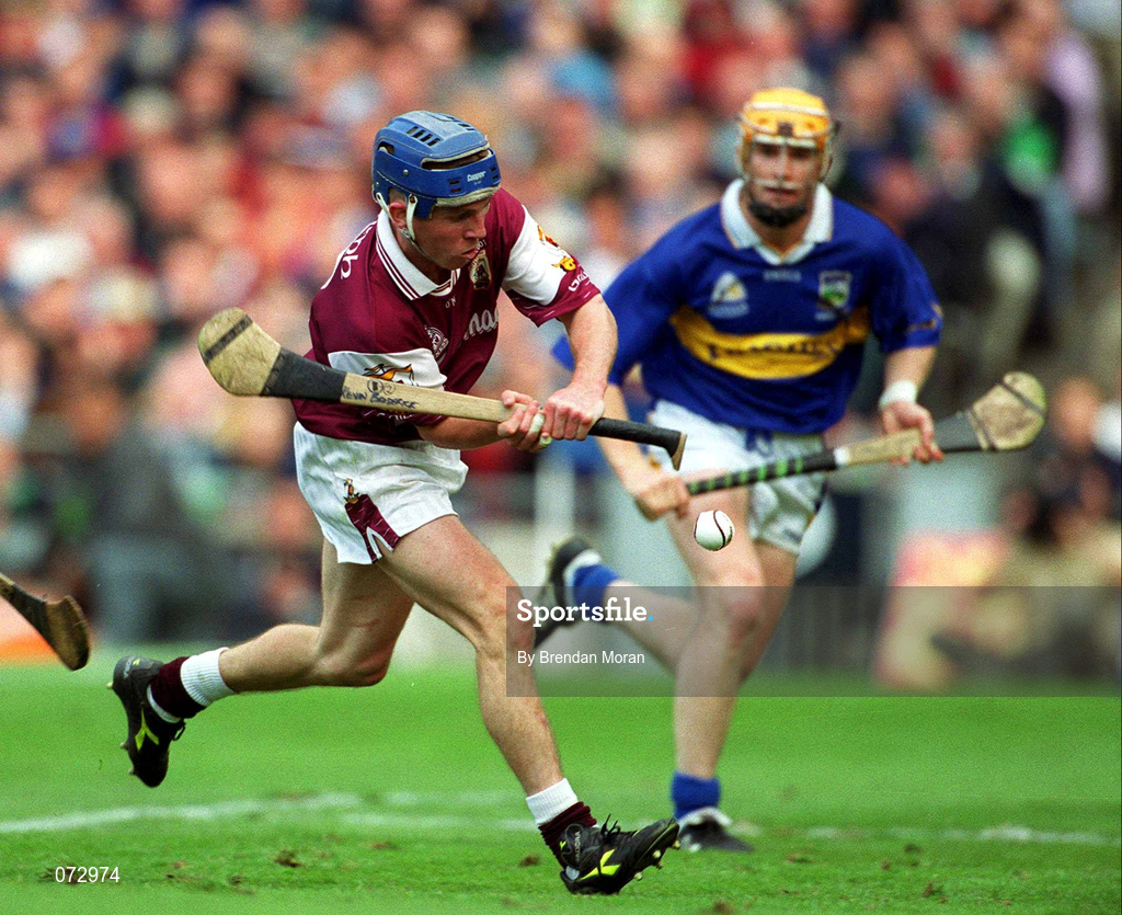 9 September 2001; Kevin Broderick of Galway during the Guinness All-Ireland Senior Hurling Championship Final match between Tipperary and Galway at Croke Park in Dublin.  Photo by Brendan Moran/Sportsfile