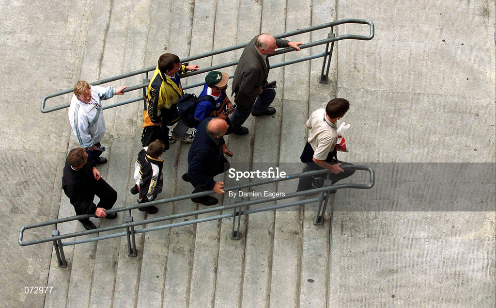 9 September 2001; Supporters make their way into the stadium prior to the Guinness All-Ireland Senior Hurling Championship Final match between Tipperary and Galway at Croke Park in Dublin. Photo by Damien Eagers/Sportsfile