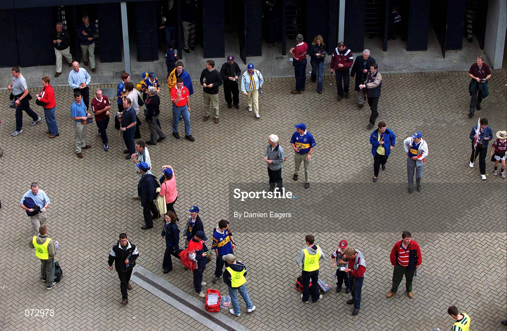 9 September 2001; Supporters arrive prior to the Guinness All-Ireland Senior Hurling Championship Final match between Tipperary and Galway at Croke Park in Dublin. Photo by Damien Eagers/Sportsfile