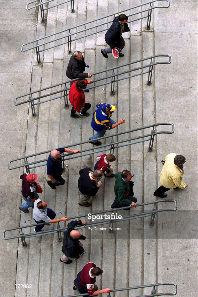9 September 2001; Supporters arrive prior to the Guinness All-Ireland Senior Hurling Championship Final match between Tipperary and Galway at Croke Park in Dublin. Photo by Damien Eagers/Sportsfile