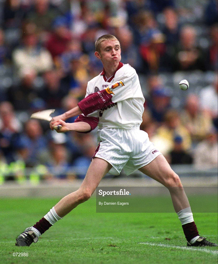 9 September 2001; Galway goalkeeper Paul Dullaghan during the All-Ireland Minor Hurling Championship Final between Cork and Galway at Croke Park in Dublin. Photo by Damien Eagers/Sportsfile