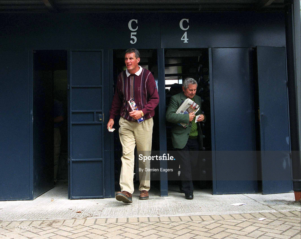 9 September 2001; Supporters walk through the turnstiles prior to the Guinness All-Ireland Senior Hurling Championship Final match between Tipperary and Galway at Croke Park in Dublin. Photo by Damien Eagers/Sportsfile