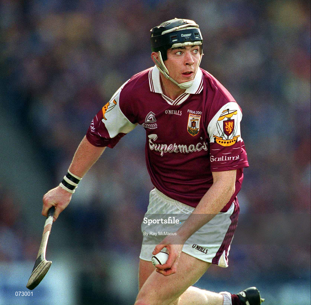 9 September 2001; Eugene Cloonan of Galway during the Guinness All-Ireland Senior Hurling Championship Final match between Tipperary and Galway at Croke Park in Dublin. Photo by Ray McManus/Sportsfile