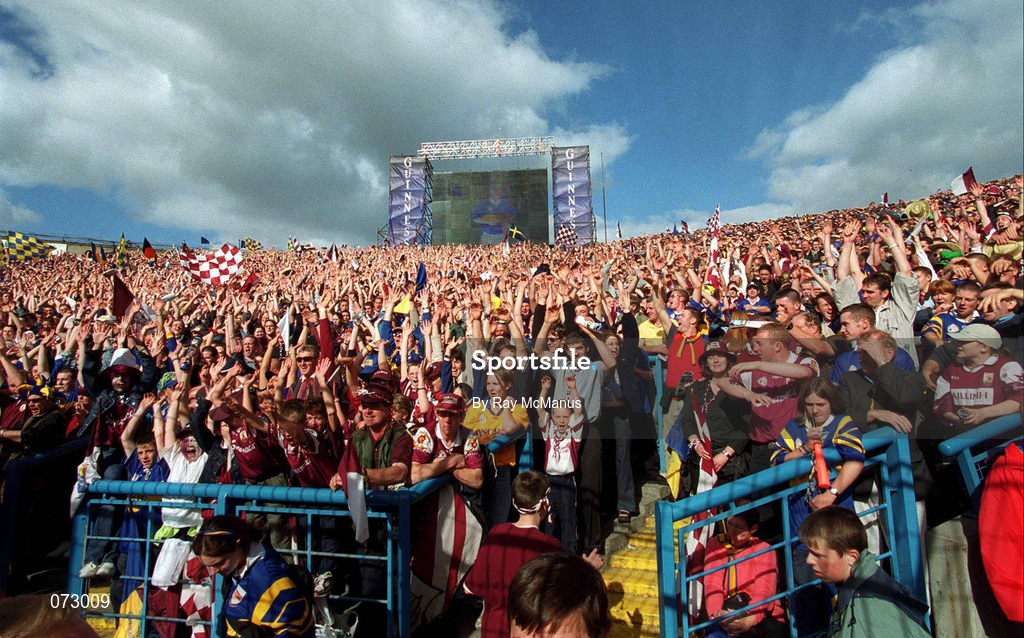 9 September 2001; Tipperary and Galway supporters during a Mexican Wave during the Guinness All-Ireland Senior Hurling Championship Final match between Tipperary and Galway at Croke Park in Dublin. Photo by Ray McManus/Sportsfile