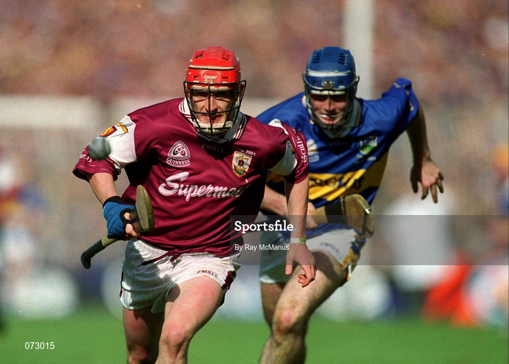 9 September 2001; Ollie Canning of Galway during the Guinness All-Ireland Senior Hurling Championship Final match between Tipperary and Galway at Croke Park in Dublin. Photo by Aoife Rice/Sportsfile