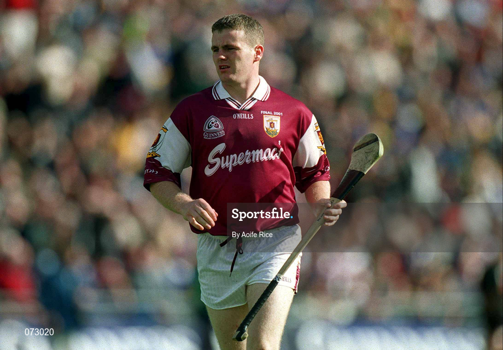 9 September 2001; Gregory Kennedy of Galway during the Guinness All-Ireland Senior Hurling Championship Final match between Tipperary and Galway at Croke Park in Dublin. Photo by Aoife Rice/Sportsfile